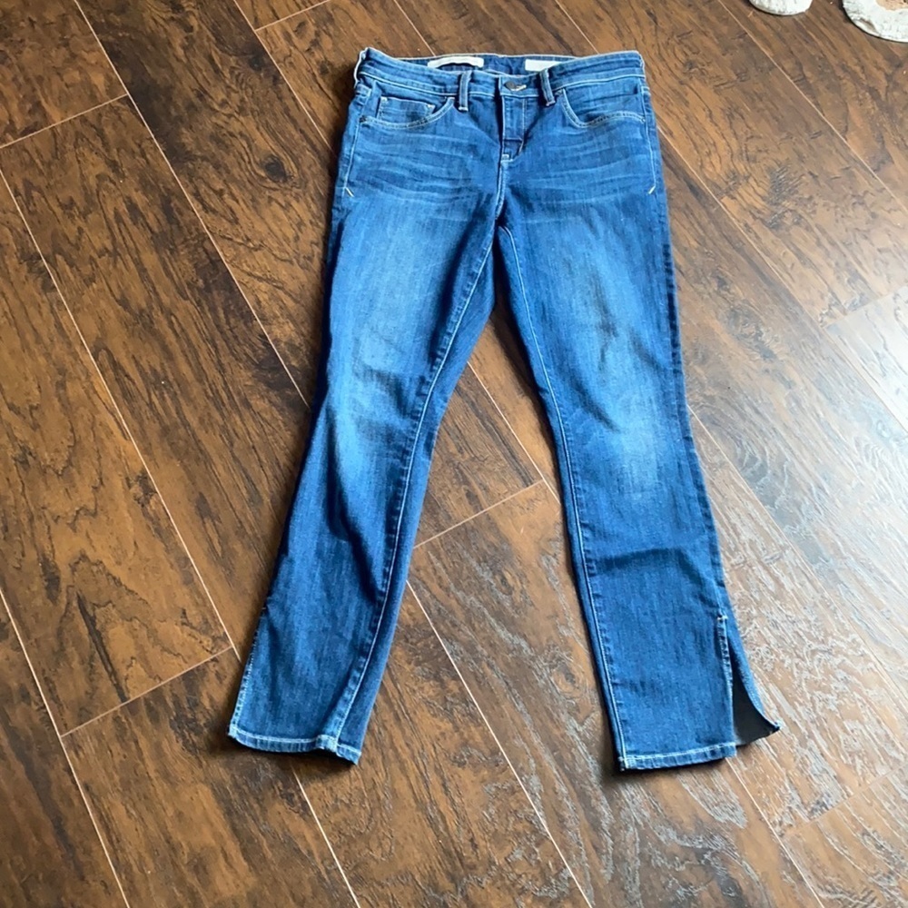 Pilcro “Stet” Slim Straight Ankle Zip Jeans – Size 28